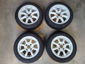 ワタナベ　13インチ　8スポーク　２本のみ アルミ F8F/CV +40 100/4 シルバー (標準以外CV) | レーシングサービス
