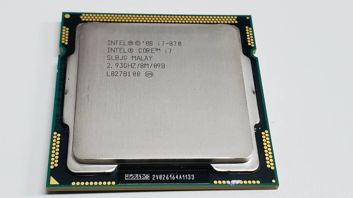 中古品】INTEL i7 - 870 CORE i7 2.93GHZ / 8M /09B LGA1156 ファン付
