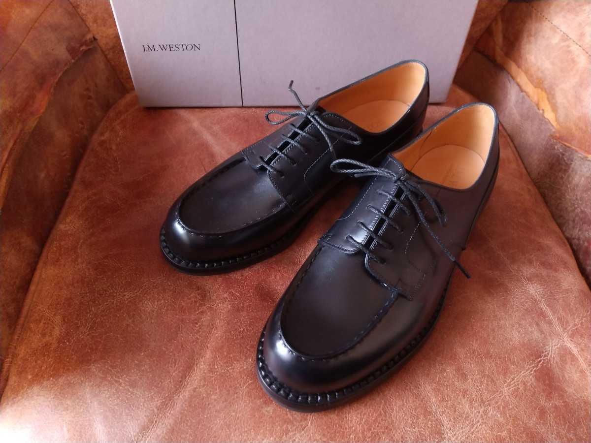 新品未使用 J.M.WESTON 641 ゴルフ GOLF 5D ボックスカーフ ブラック 