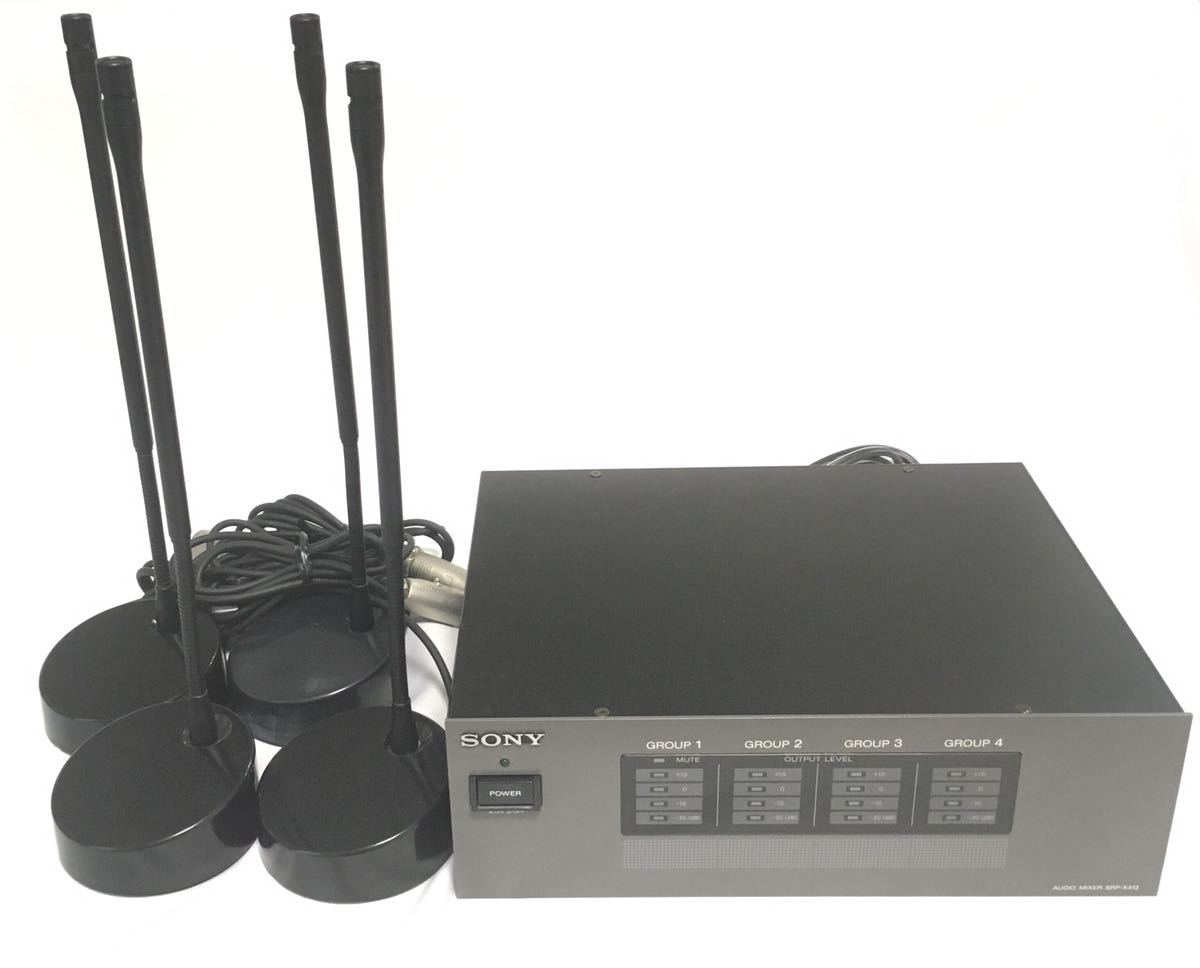 SONY ソニー SRP-X412 ECM-530×4本 オーディオミキサー&卓上マイク
