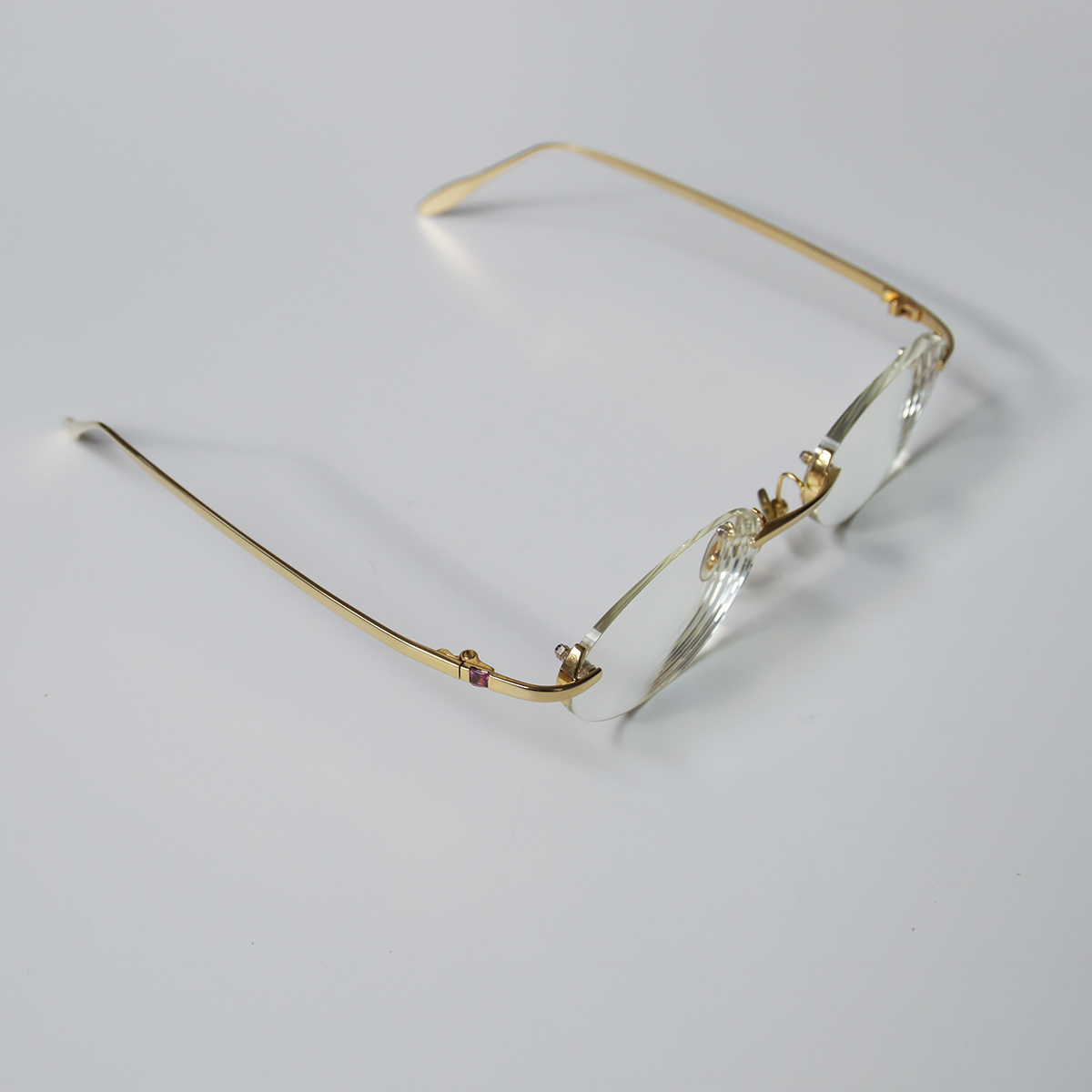 美品 カルティエ Cartie 希少デザイン K18 YG 31.1g 2P ピンク 