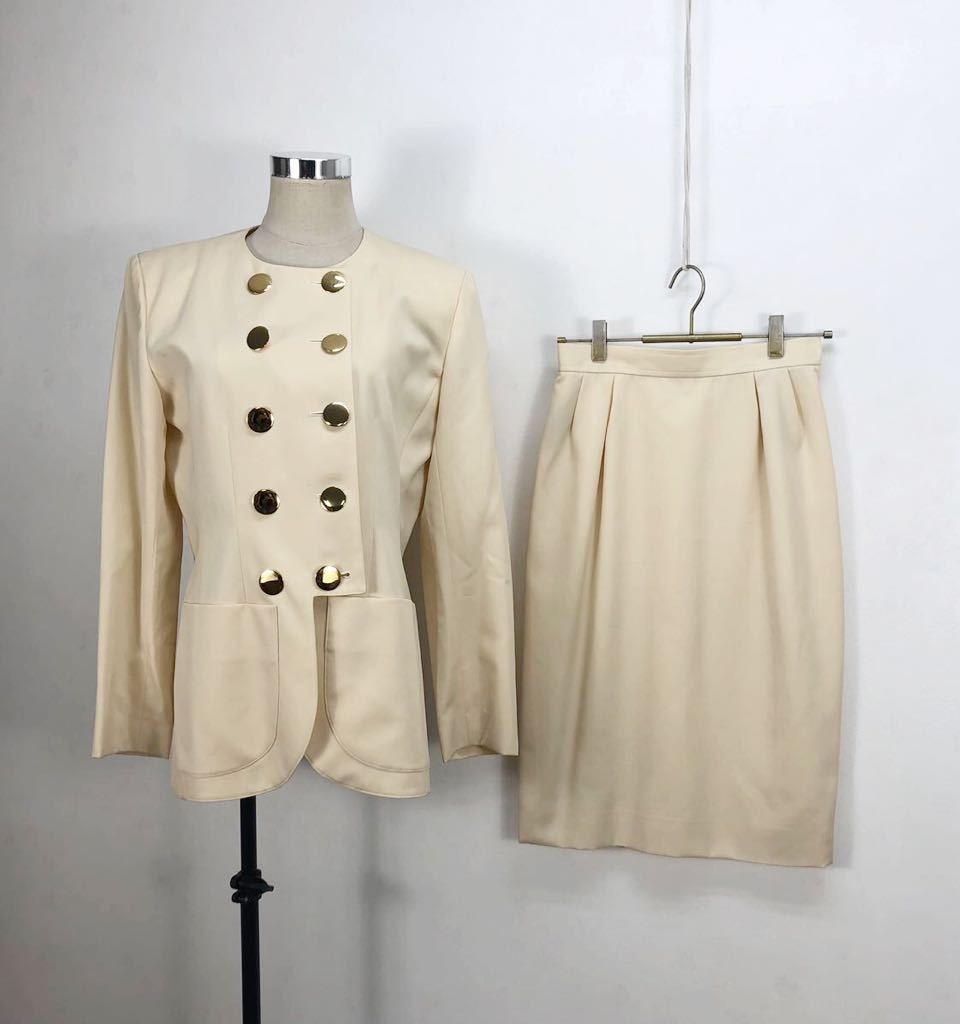 Vintage YVES SAINT LAURENT イヴサンローラン レディース ベージュ 金