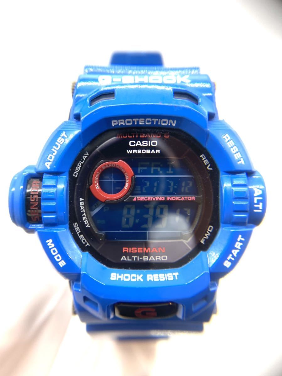 【CASIOにて電池交換済】 G-SHOCK RISEMAN（ライズマン）GW-9200BLJ-2JF　 ソーラー電波 Men in Earth Blue（メン・イン・アース・ブルー）