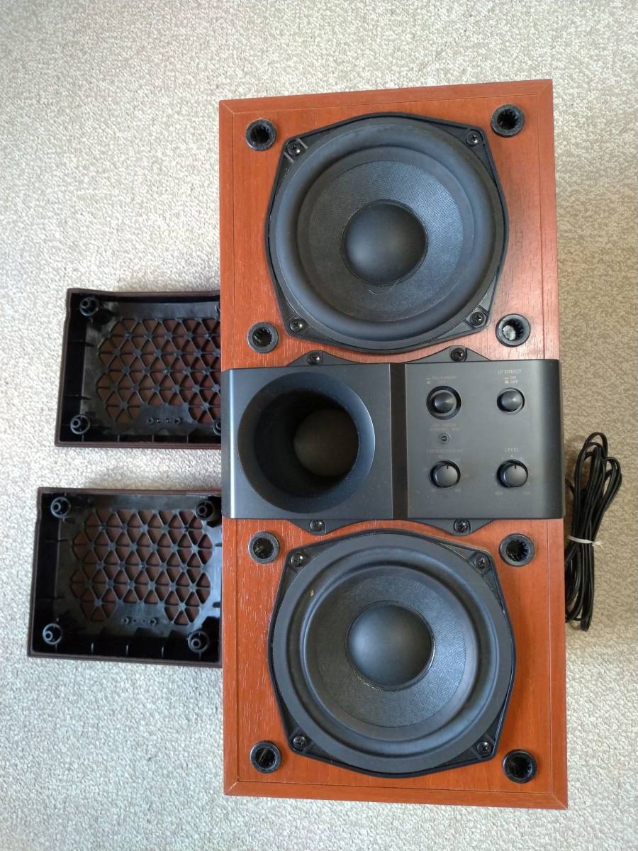 （送料込） DENON 小型サブウーハー DSW-33 木目調 防磁_8