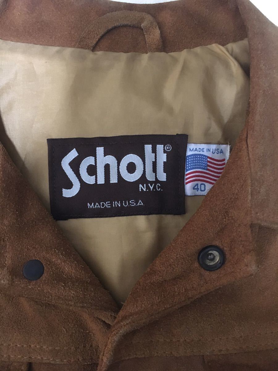 Schott スエード レザージャケット スエードジャケット ビンテージ G