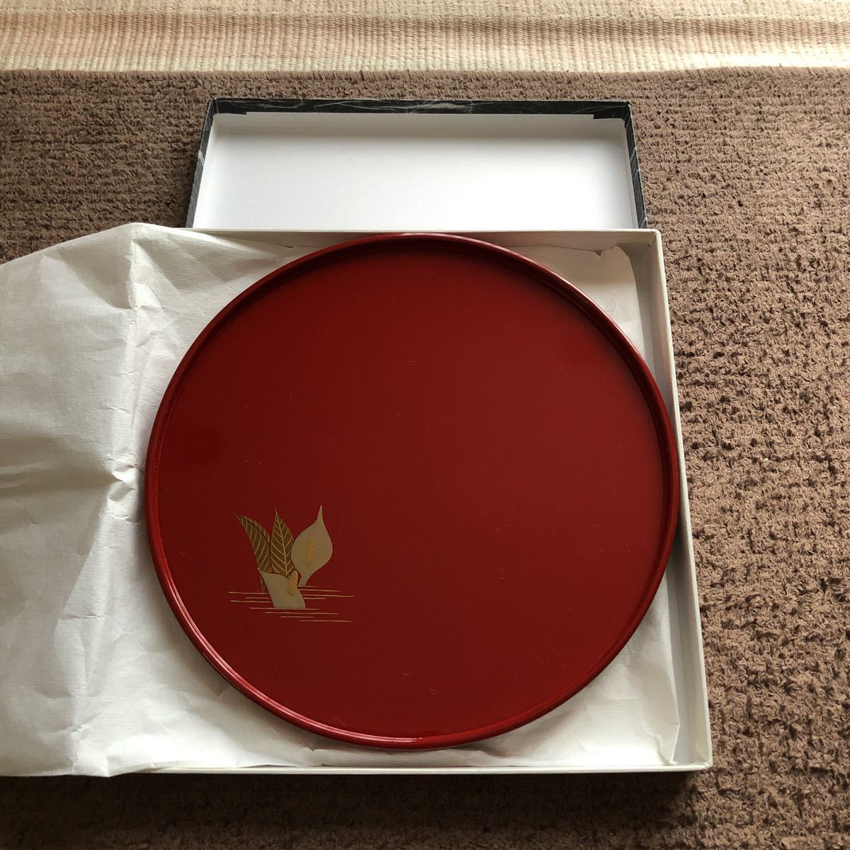 輪島塗 丸盆 | 盆 二客 丸盆8.5寸 吸物盆 菓子盆 図