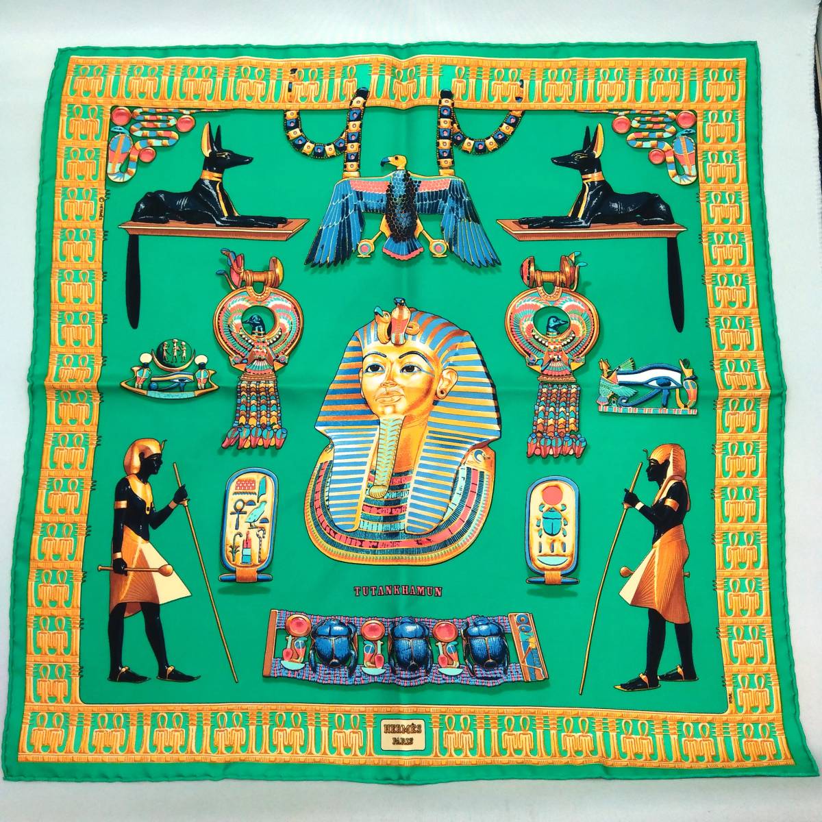 エルメス カレ45 TUTANKHAMUN ツタンカーメン スカーフ シルク 