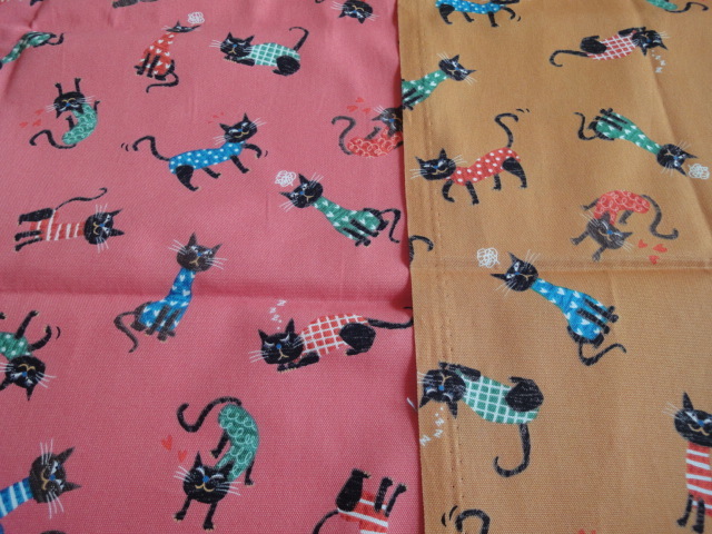 猫柄生地2種類 おとぼけニャンコ 日本製 入学準備 入園準備 プリント生地 売買されたオークション情報 Yahooの商品情報をアーカイブ公開 オークファン Aucfan Com