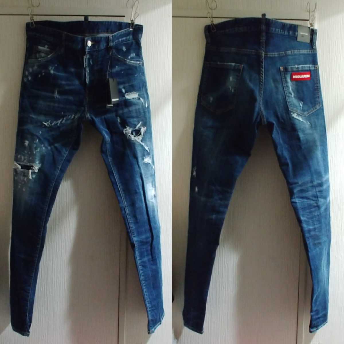 新品】ディースクエアード『DSQUARED2』デニム 50 [MEDIUM HOLES WASH 