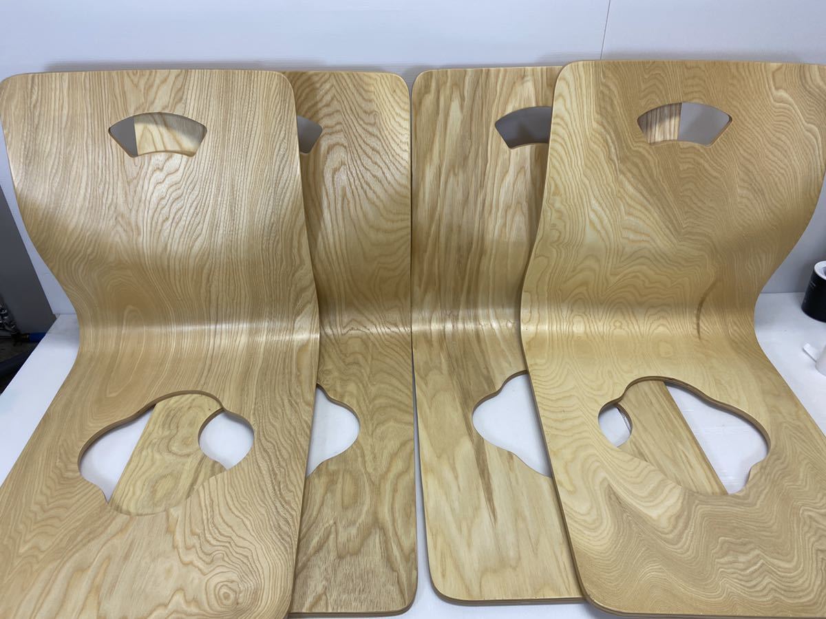HIKARI 光 座椅子 木製 4つ 座椅子 4脚セット 光製作所