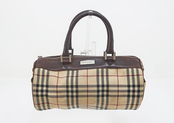 ◇【BURBERRY バーバリー】チェック柄 ボストンバッグ バッグ 【公式通販】