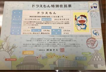 50周年誕生日の日記念印 ドラえもん住民票 なぜ? 一枚 Picks