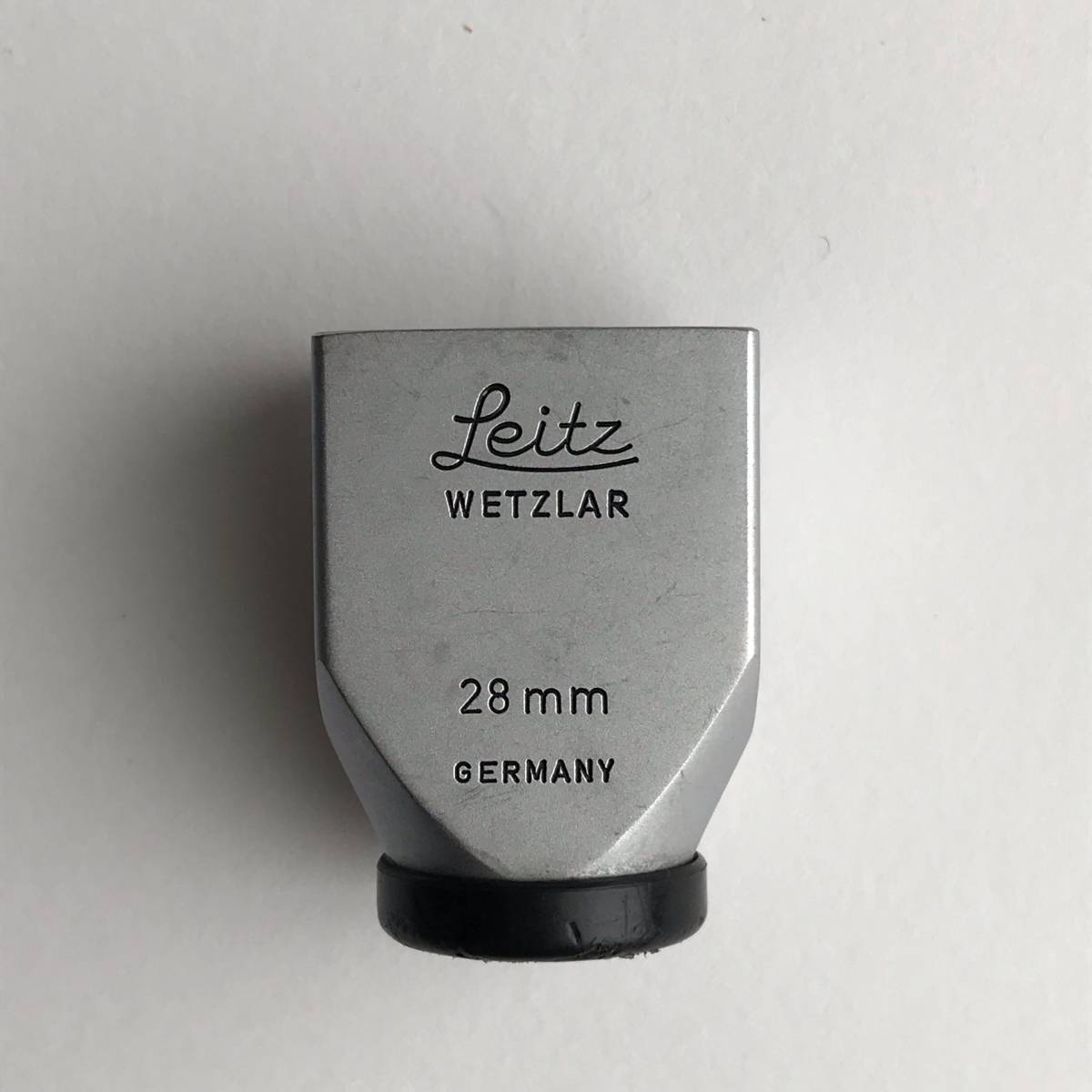 美品：純正　Leitz Wetzlar 28mm 外付けファインダー＆皮ケース ライカ Leitz WETZLAR ライカ 28mm 外付け ビューファインダー 中古品