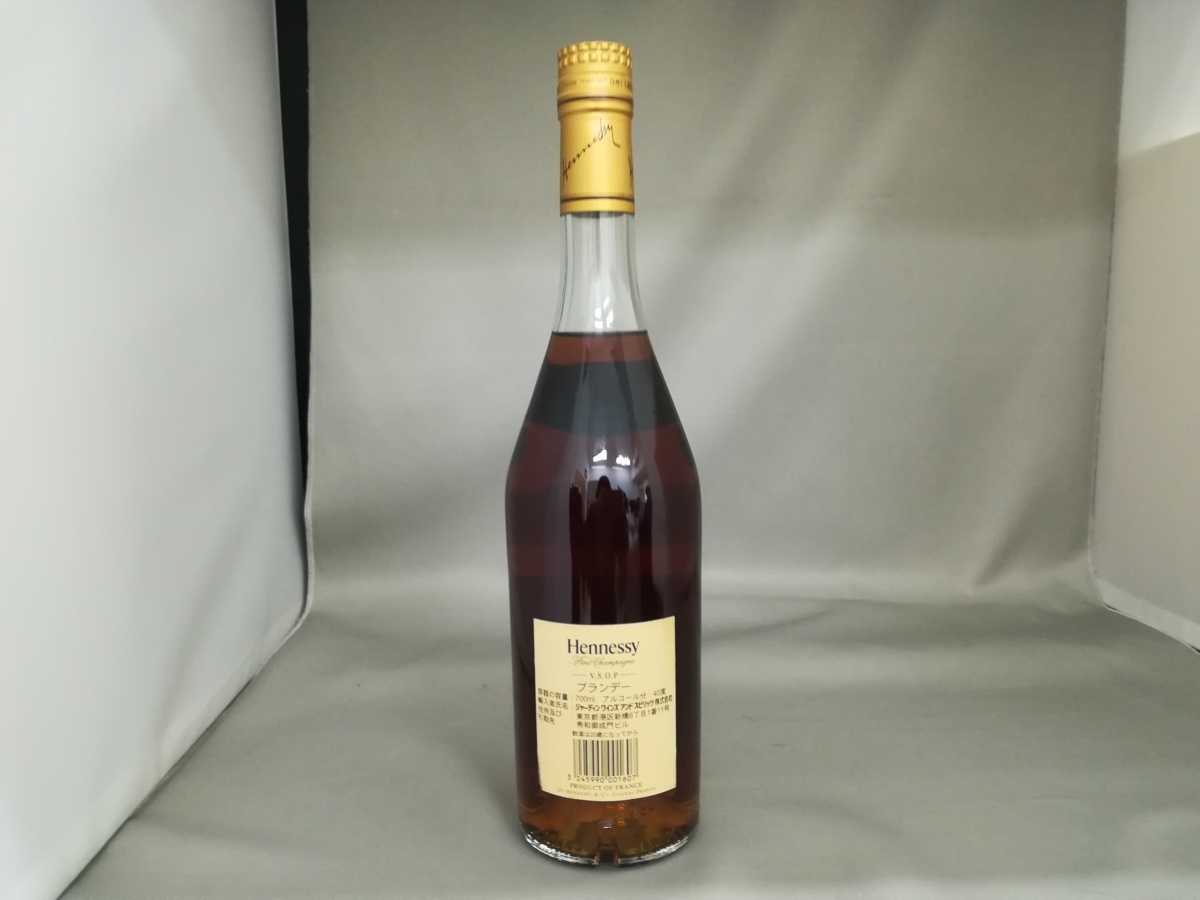 古酒・未開栓】 ヘネシーVSOP Hennessy ロングネック クリアボトル 40 