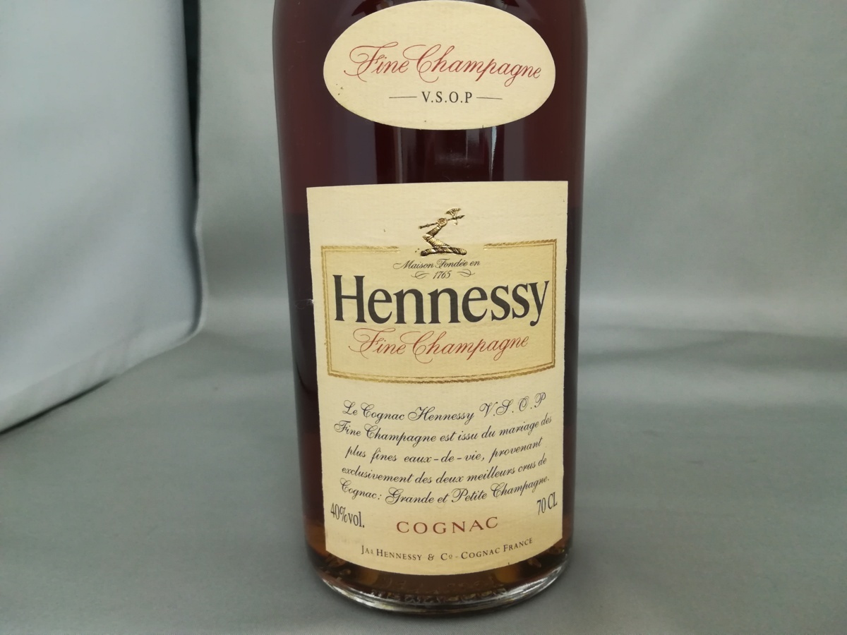 古酒・未開栓】 ヘネシーVSOP Hennessy ロングネック クリアボトル 40 