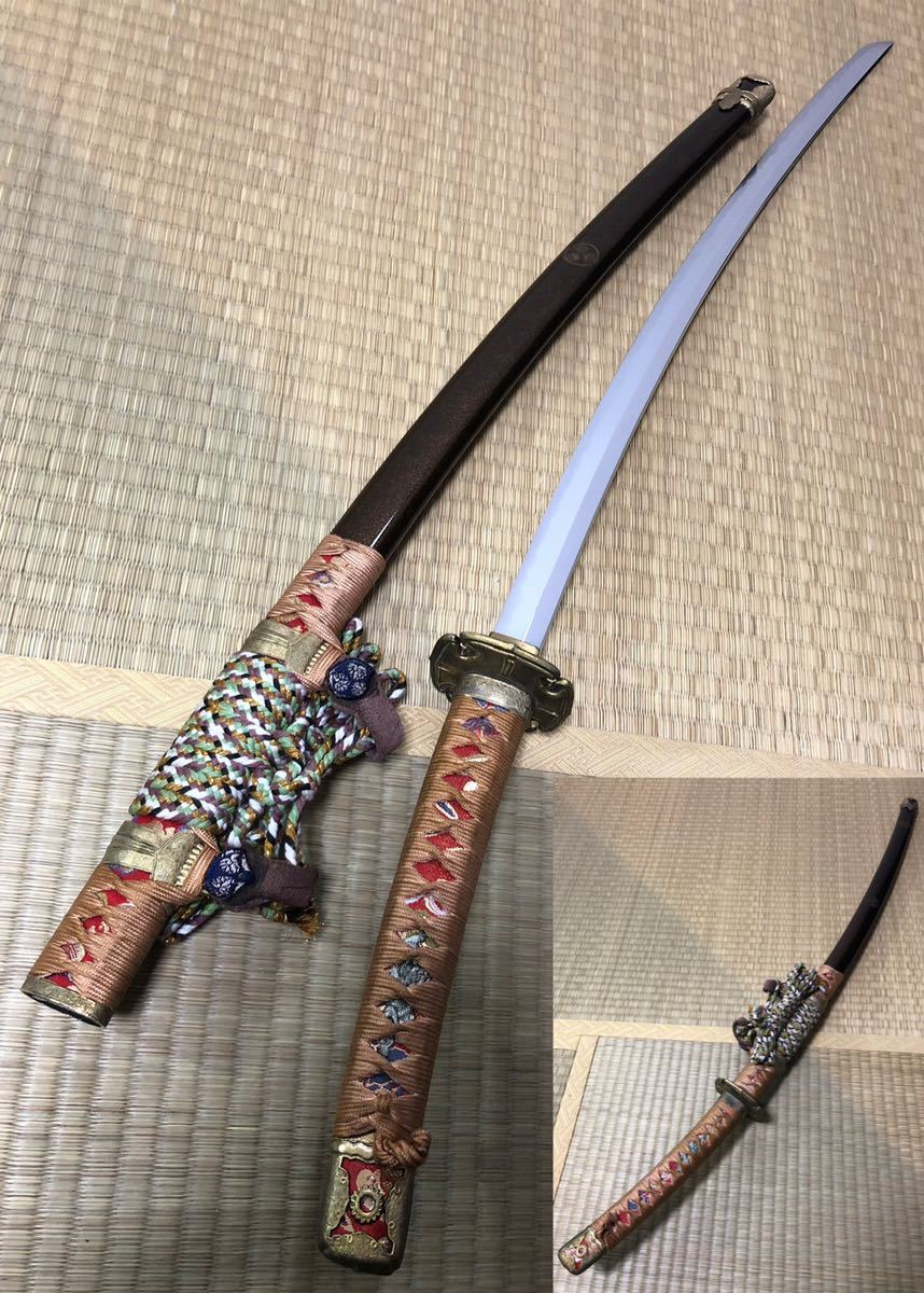 戦国武将 徳川拵え 葵鍔 大刀 模造刀 模擬刀　徳川将軍家 三葉葵 戦国武将 徳川拵え 葵鍔 大刀 模造刀 模擬刀 徳川将軍家 三葉葵 戦国