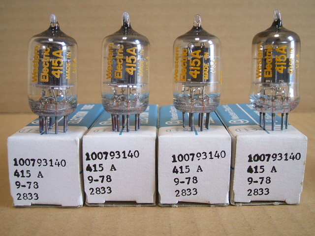 WESTERN ELECTRIC RF増幅用5極管 415A 新品 4本セット