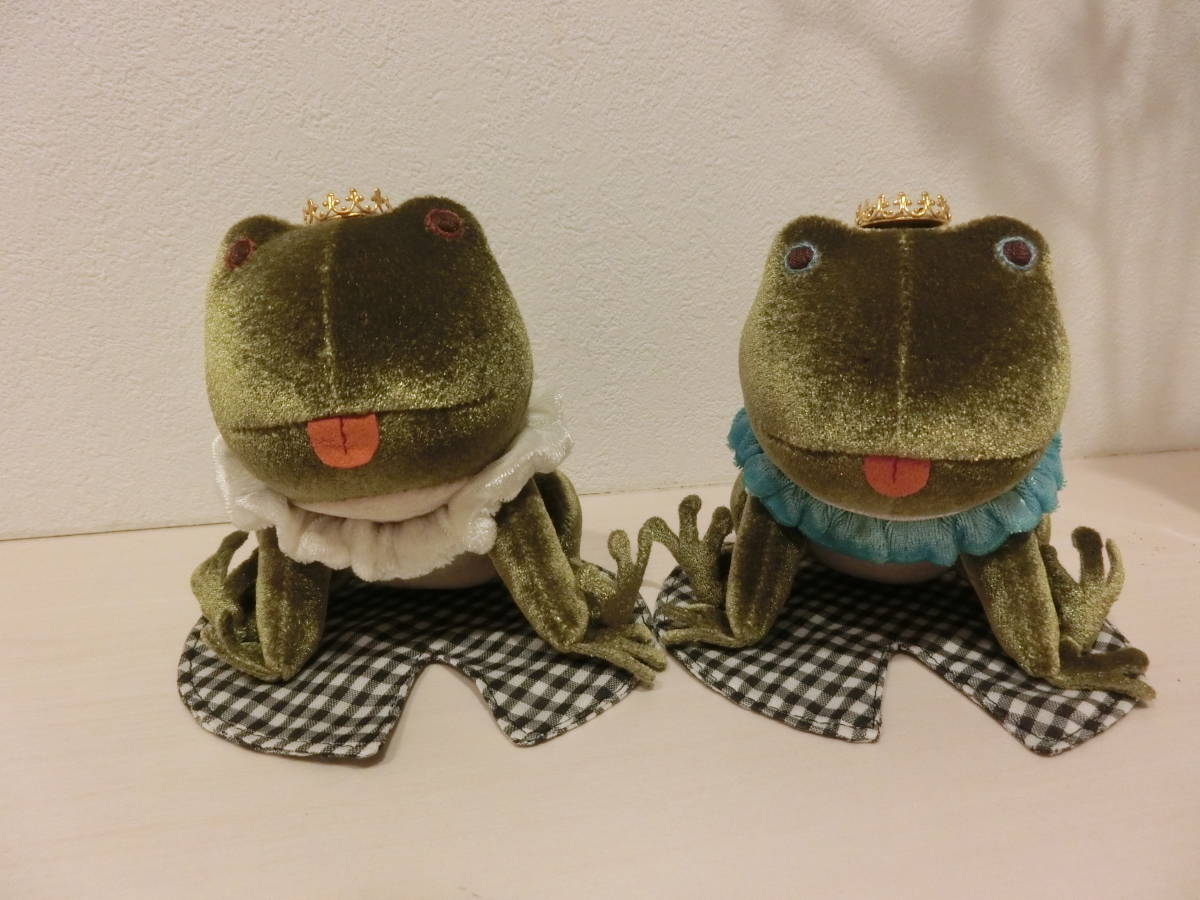 ヌイグルミ作家 原優子さん作 カエルの王様と女王様ペア カエルのヌイグルミ カエルの置物 カエルグッズ 蛙 置物 オブジェ 売買されたオークション情報 Yahooの商品情報をアーカイブ公開 オークファン Aucfan Com