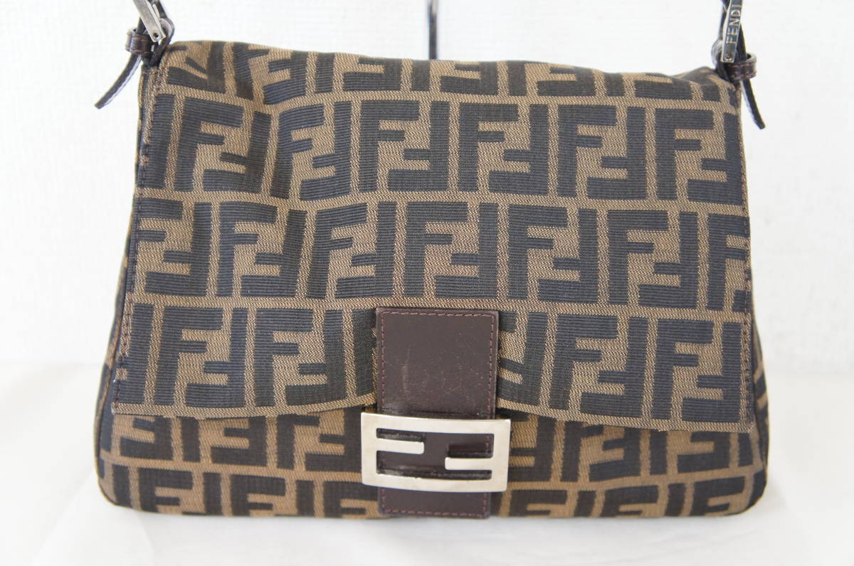 FENDI フェンディ ズッカ マンマバケット ブラウン系 茶系 ワン 