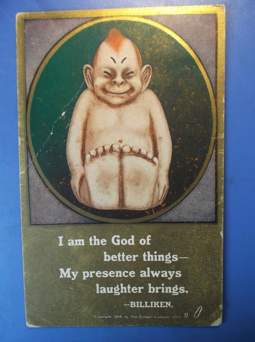 アメリカアンティーク ポストカード 絵葉書 ビリケンさん Billiken ビンテージ 幸運の神様 大阪 通天閣 縁起物開運 God Of Better Things 絵葉書 売買されたオークション情報 Yahooの商品情報をアーカイブ公開 オークファン Aucfan Com