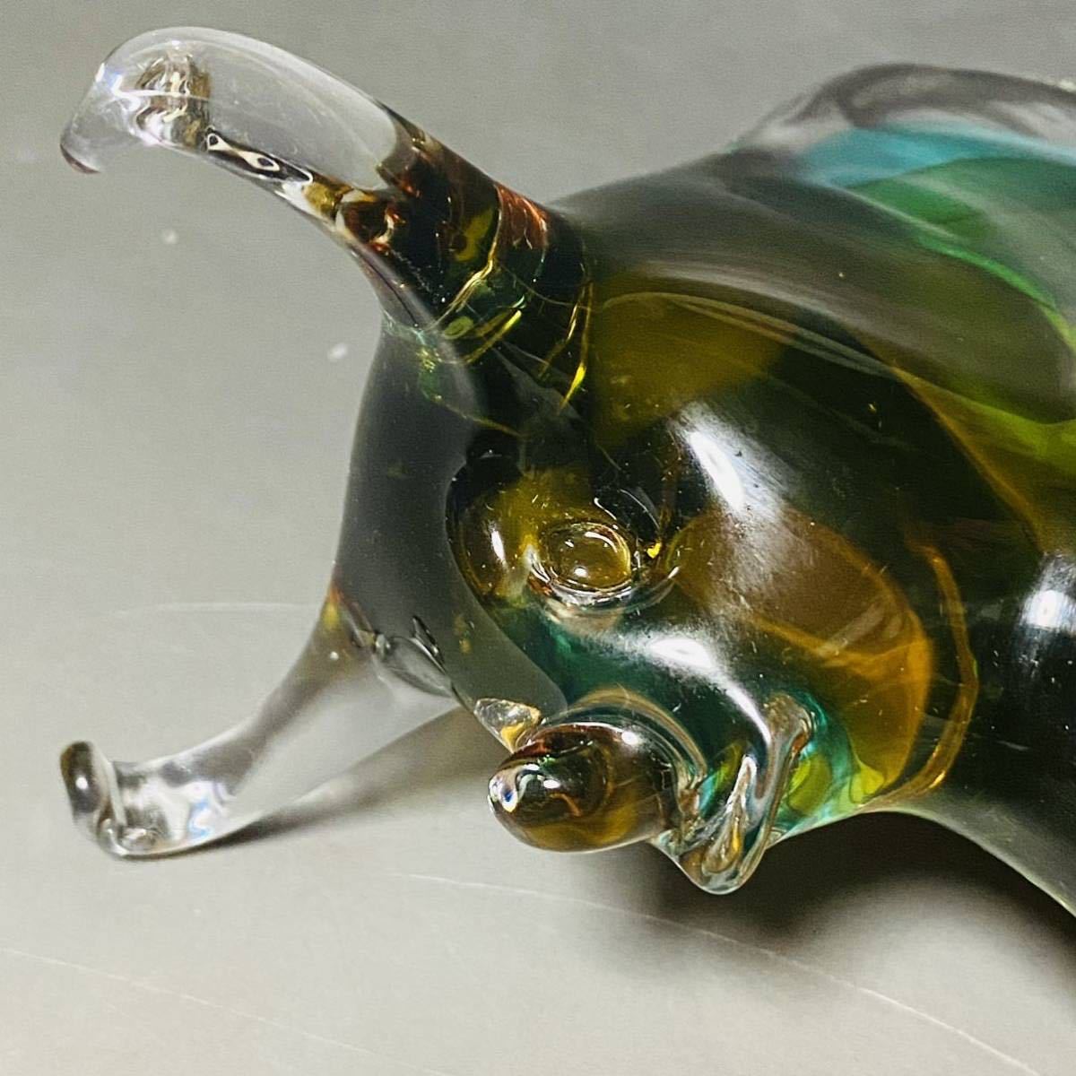 ムラーノガラスの雄牛 Etsy 日本 オブジェ ベネチアンガラス 闘牛