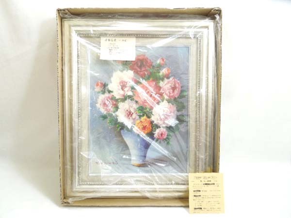 絵画 岸本芳雄 バラ 油絵 額縁付 中古 □ Yahoo!オークション 【公式通販】