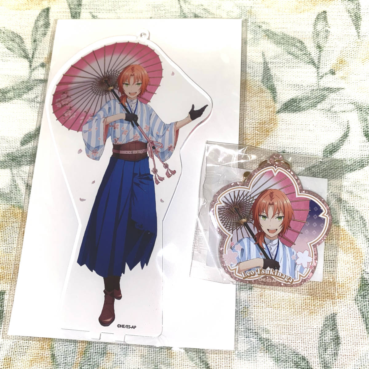あんスタ アニカフェ BIGアクリルスタンド 桜色キーホルダー 月永レオ
