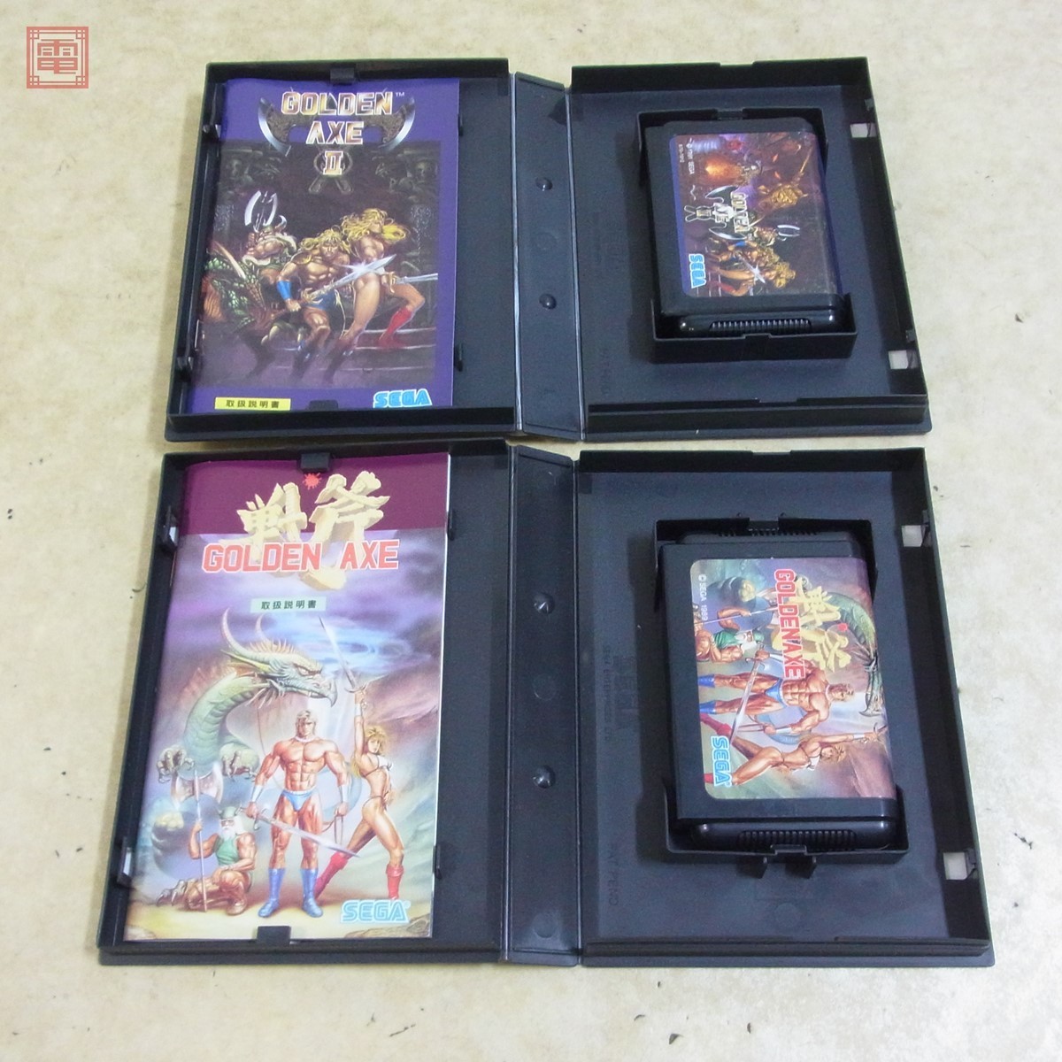 MD メガドライブ ゴールデンアックス I+II まとめて2本セット GOLDEN