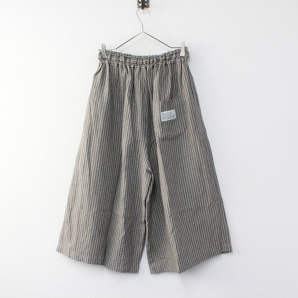 cheer 札幌　ストライプリネンキュロット cheer チアー 札幌 浅草 リネン ストライプ イージー キュロットパンツ
