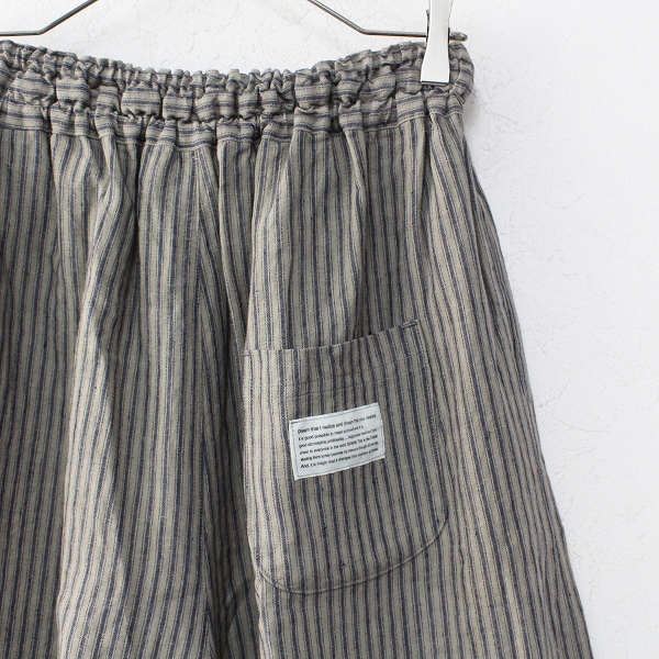 cheer チアー 札幌 浅草 リネン ストライプ イージー キュロットパンツ