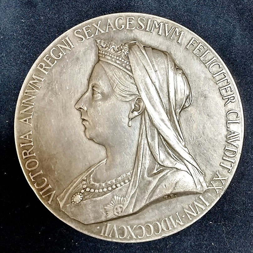イギリス 1897年 ヴィクトリア女王即位60周年記念 銀メダル（直径約
