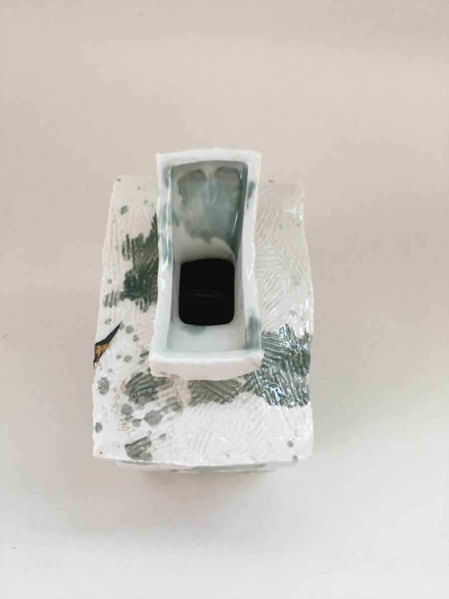九谷焼 創正窯 未使用 金彩 花瓶 山田寿正 花入 24cm 木箱