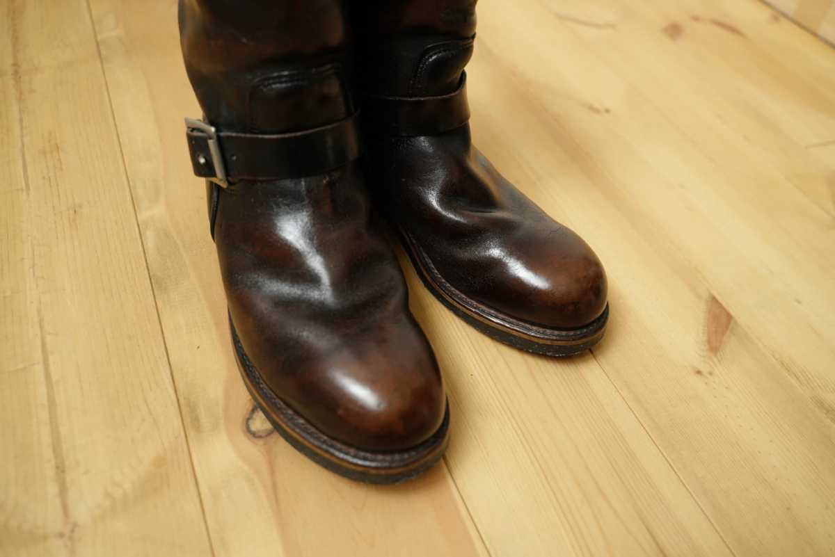 全茶芯・pt83】RED WING 1990年 2268 8.5D エンジニア ブーツ レッド 