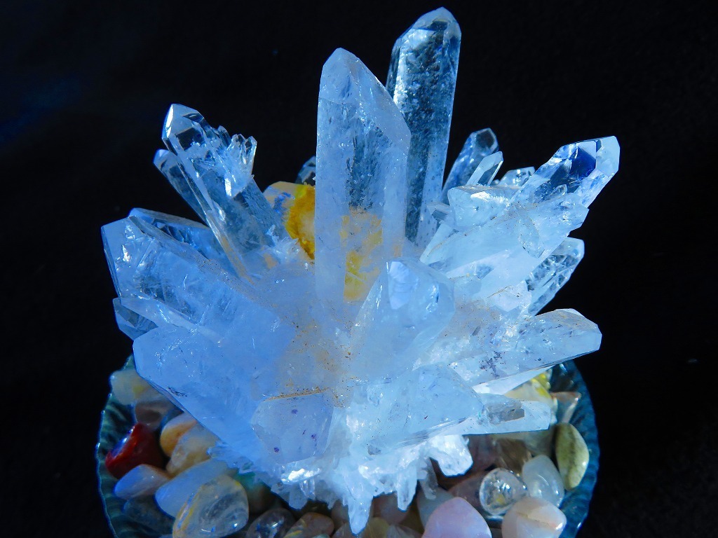 ☆浄化済み☆天然高透明レムリアンシード水晶クラスター☆さざれ石超