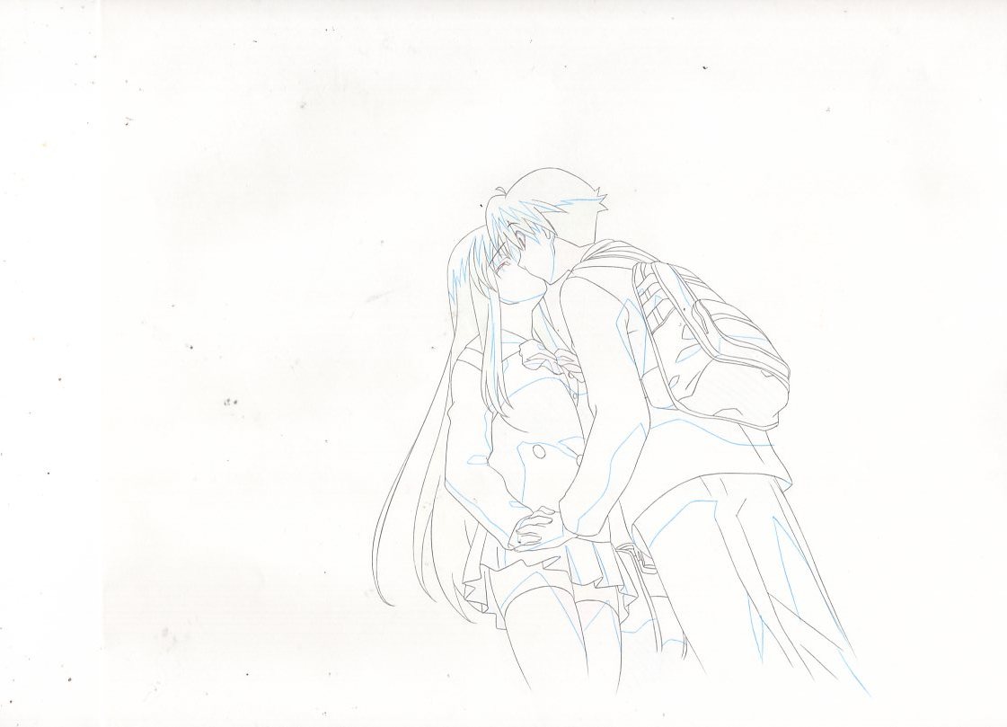 セル画 スクールデイズ　桂言葉　原動画3枚　 B-41*80