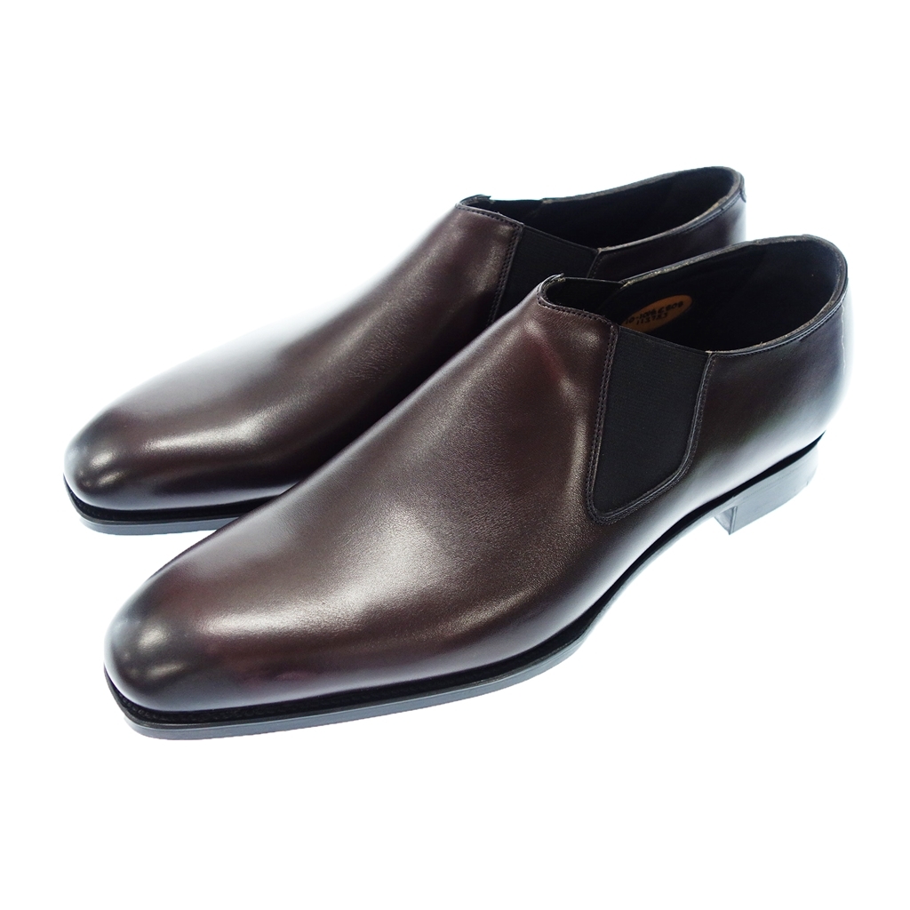 未使用◆EDWARD GREEN エドワードグリーン Lansbury サイドゴア レザーシューズ UK10/US10.5E 茶 メンズ