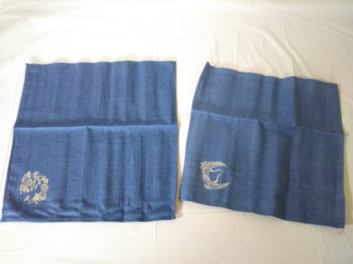 藍木綿 2枚組 ハンカチ テーブルマット ランチョンマット 茶器包み ネイビー ランチョンマット 売買されたオークション情報 Yahooの商品情報をアーカイブ公開 オークファン Aucfan Com
