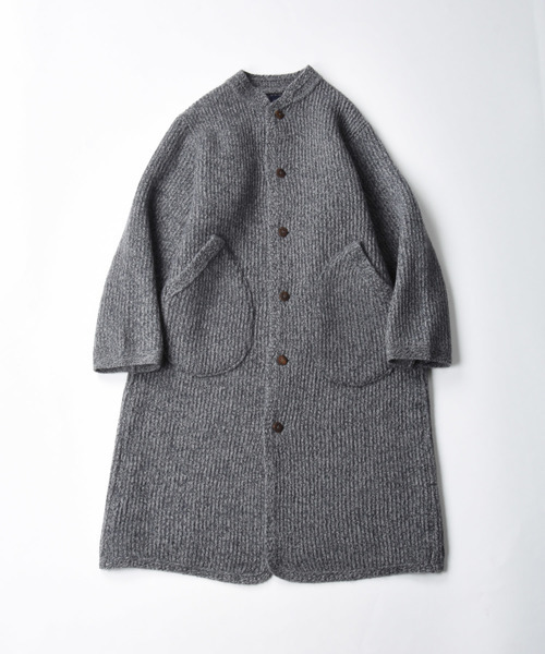 45rpm 45r アルル杢杢ニットのチロリアンコート ニット コート グレー  