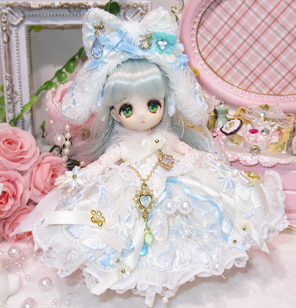 PRG-PG†11㎝ドール オビツ11 ピコニーモP 服 P6B4†ワンピース