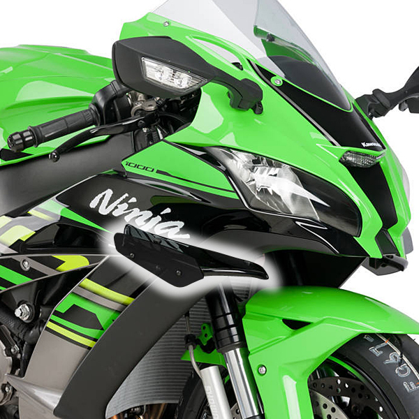 Puig 9882N サイドスポイラー ウイングレット [ブラック] Kawasaki ZX