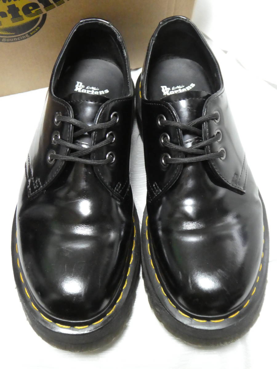 DR.MARTENS 3ホール厚底 ブラック UK7 ドクターマーチン 3ホール 厚底 UK7