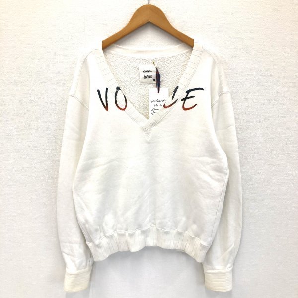 ensou / VOICE SWEAT SHIRT エンソウ エルボーパッチ付き ヴォイス スウェット トレーナー ホワイト M
