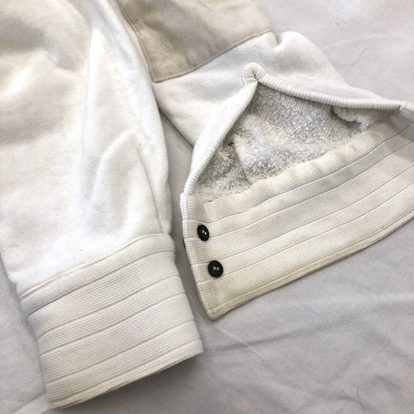 ensou / VOICE SWEAT SHIRT エンソウ エルボーパッチ付き ヴォイス スウェット トレーナー ホワイト M