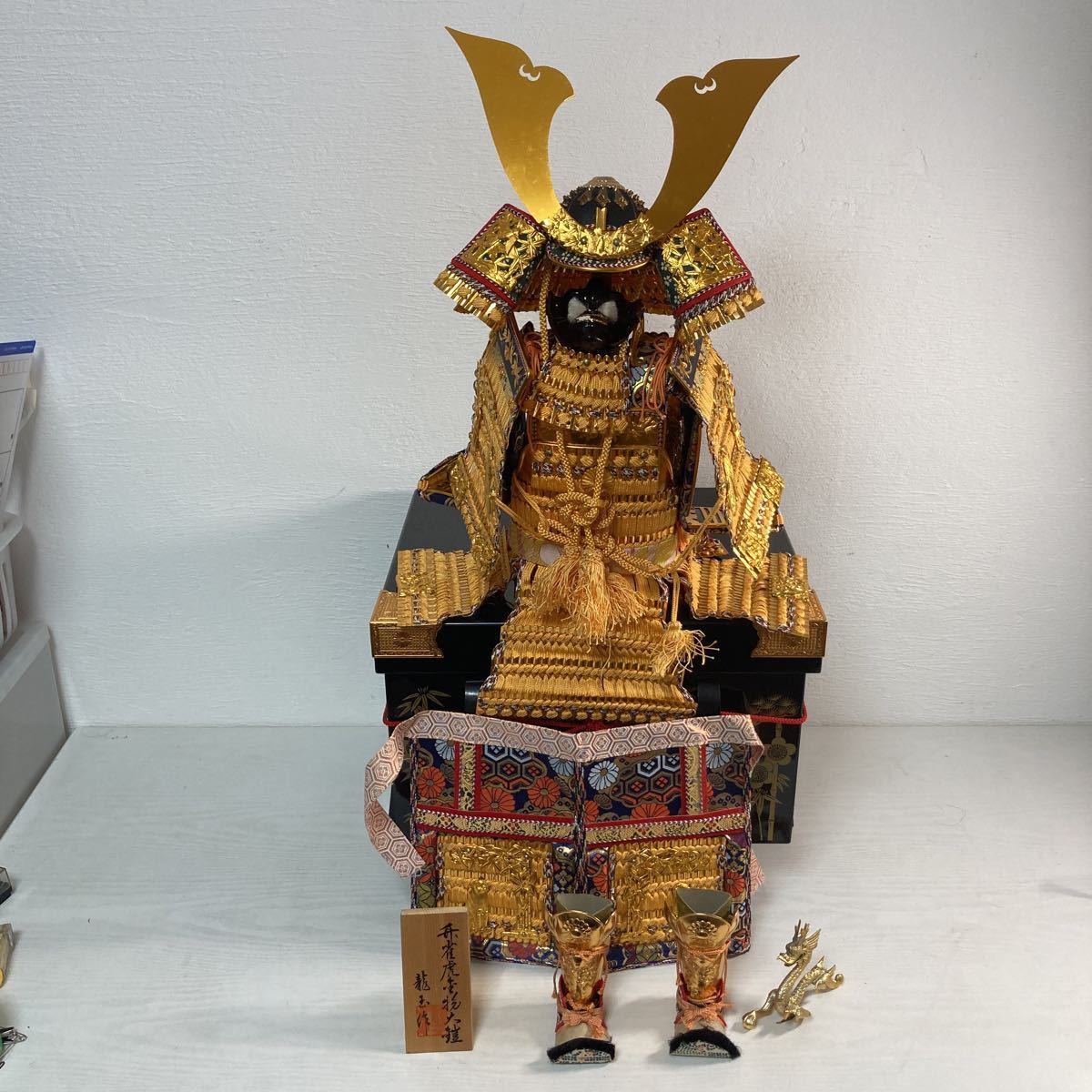 五月人形 飾 端午の節句 鎧 大鎧 龍玉作 竹に虎雀金物 甲冑