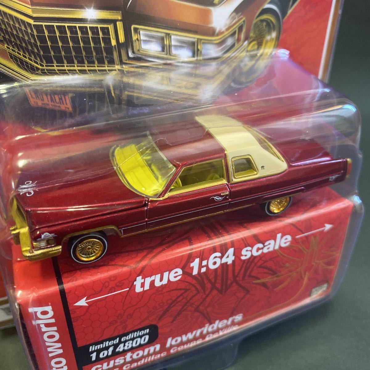オートワールド キャデラック クーペ デビル 1/64 AUTO WORLD 1976 CADILLAC COUPE DEVILLE LOWRIDER CHASE ローライダー チェイス キャデ
