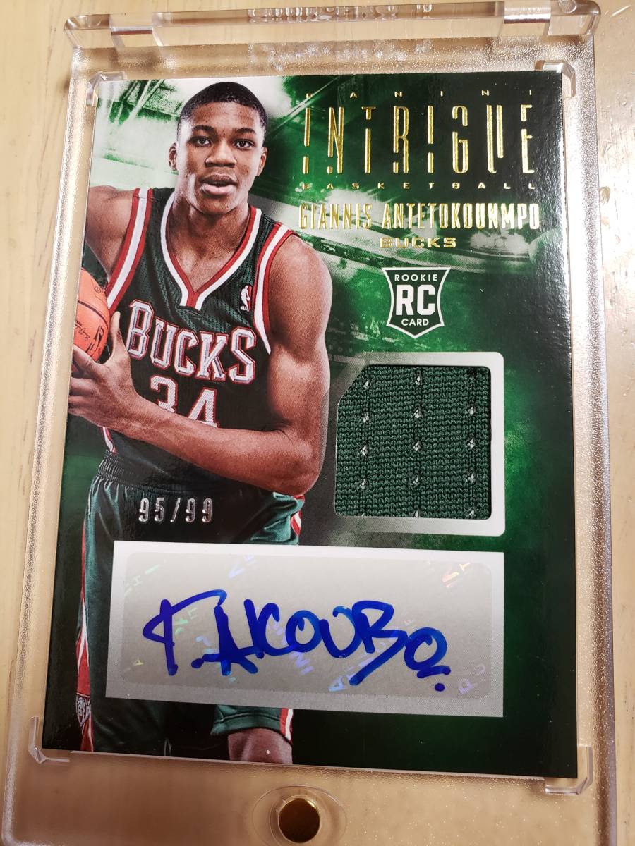 99枚限定 サイン 2013 -14 Panini Intrigue GIANNIS ANTETOKOUNMPO RC
