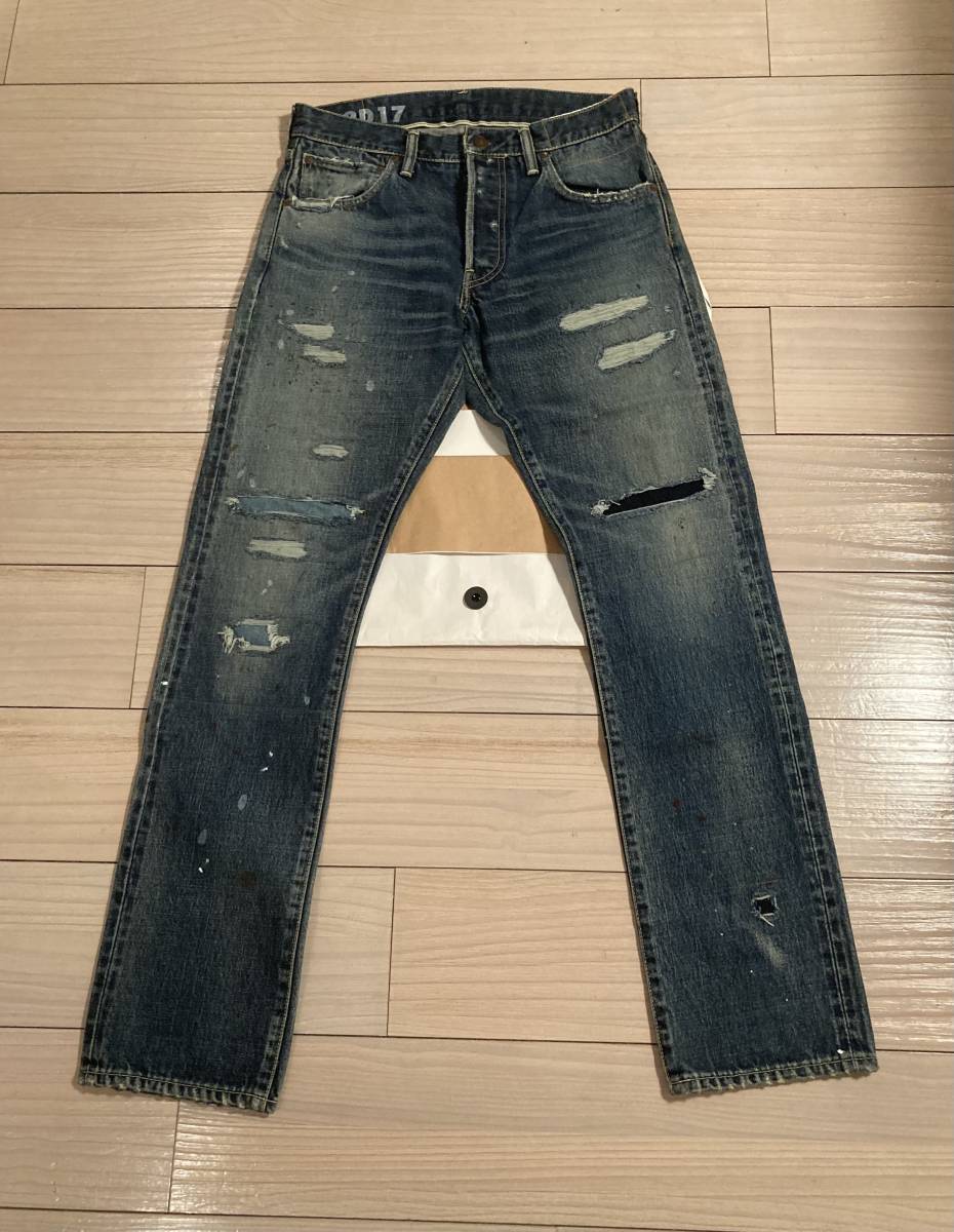 VISVIM SOCIAL SCULPTURE 01 SLIM DAMAGED 17 W30 L30(ボトムス)｜売買