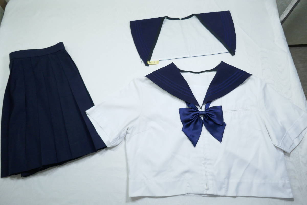 5 大きいサイズ ビッグサイズ 千葉県立 柏南高校 夏半袖セーラー服 夏スカート リボン付き スペア襟付き 検 中学 私立 制服 学生服 学生服 売買されたオークション情報 Yahooの商品情報をアーカイブ公開 オークファン Aucfan Com