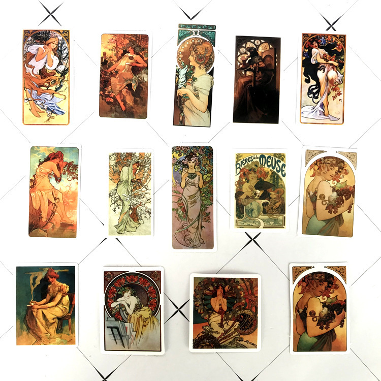 アルフォンス ミュシャ ミュシャ グラフィックデザイナー イラストレーター 画家 作品 名作 シール ステッカー38枚 ステッカー デカール 売買されたオークション情報 Yahooの商品情報をアーカイブ公開 オークファン Aucfan Com