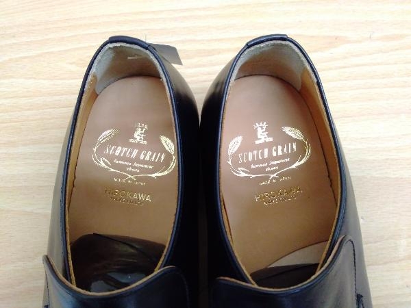GRAIN SCOTCH スコッチグレイン ドレスシューズ セミブローブ Grain(スコッチグレイン) SCOTCH GRAIN スコッチグレイン ビット ビジネス 25EEE HIROKAWA ヒロカワ 黒 ブラック 未使用